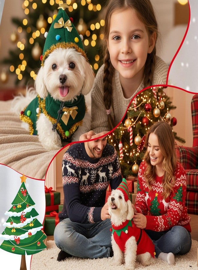 مجموعة أزياء عيد الميلاد للكلاب من SilTriangle، 3 قطع، مناسبة للأحجام الصغيرة والكبيرة، تتضمن أزياء شجرة عيد الميلاد، والجني، ورجل الزنجبيل، مع قبعة قابلة للتعديل، مثالية لحفلات تنكرية في عيد الميلاد، ومستلزمات صور العطلات (صغيرة). - Image 3